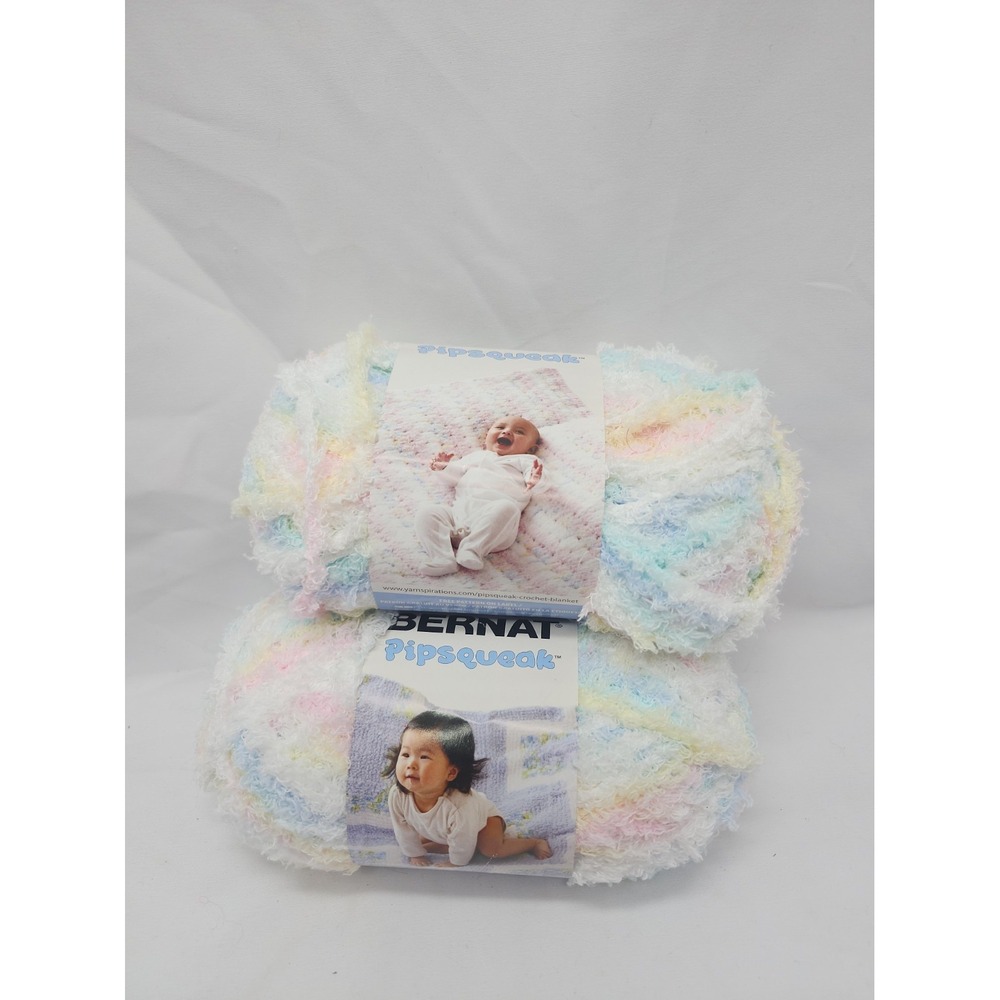 Bernat Pipsqueak Yarn, 2 SKEINS LOT Baby Baby Print, Bulky #5 Yarn
